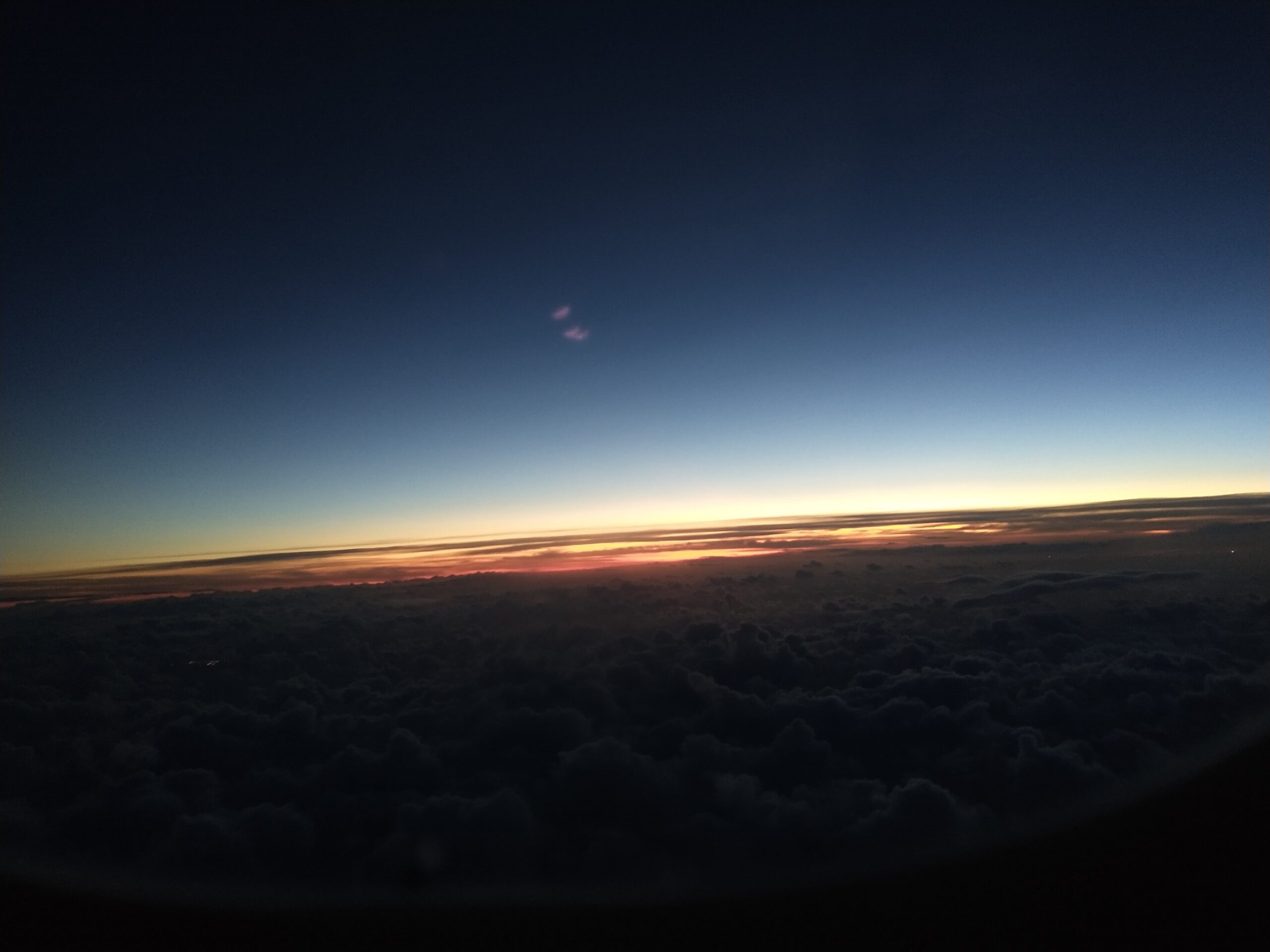 Sunset on Manchester flight